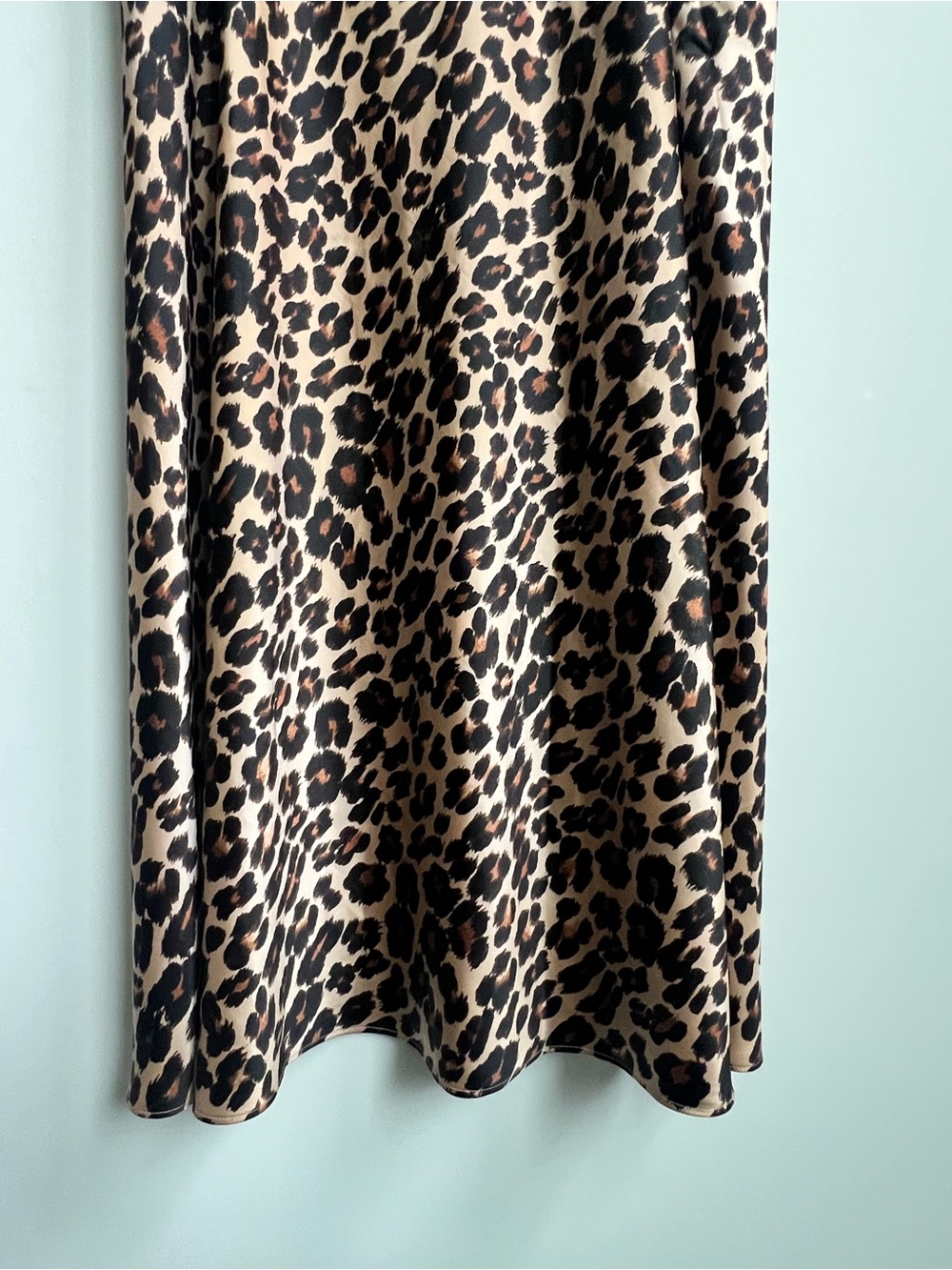Talbots Satin Maxi Skirt OPULENT OCELOT Leopard Animal Print 16 Elegant Luxury - Picture 12 of 12